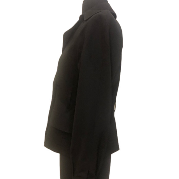 Theory Four Button Double Breasted Wool Black Blazer Jacket Size P Career - Picture 9 of 14